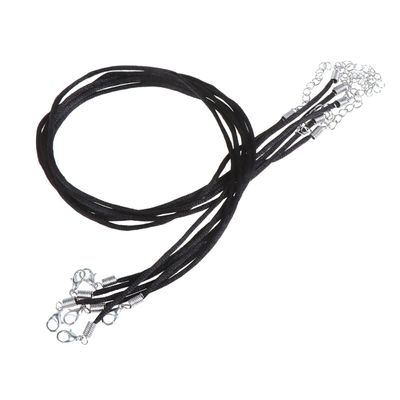 EXCEART 60pcs Chinese Knot Necklace Cord Multi-Purpose String for Jewelry Making Waxed Beading Rope Black