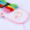 EXCEART 5pcs Plastic Square Embroidery Set Cross Frames for Needlework Plastic Various view 2