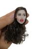 1/6 Scale Female Head Sculpt, Pale Skin Open Mouth Expression Brown Curls Hair Head Carved for 12inch Action Figure Body Doll view 1