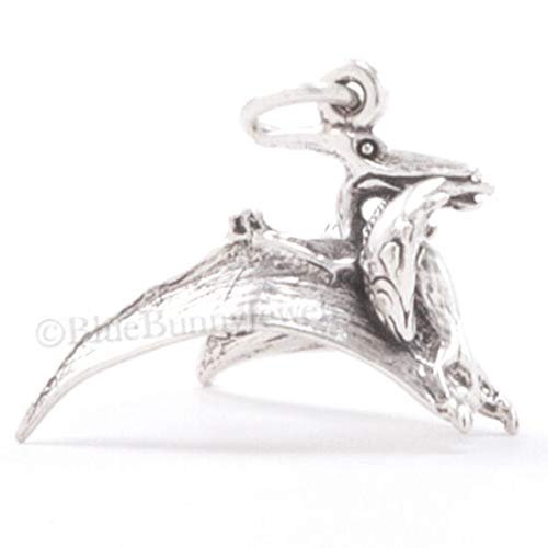 DINOSAUR Charm Pendant STERLING SILVER PTERODACTYL charm 925 3D .925 Jewelry Making For You