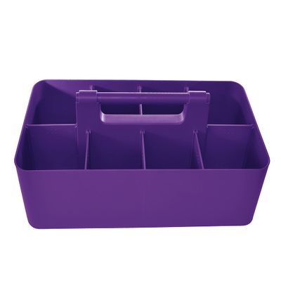 Enjoy Organizer - 8 Compartments DIY Dividers,Large caddy, Multi Purpose, Simple, Portable, Stackable, Modern Solution for School, Office,MADE IN USA (Royal Purple)