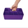 Enjoy Organizer - 8 Compartments DIY Dividers,Large caddy, Multi Purpose, Simple, Portable, Stackable, Modern Solution for School, Office,MADE IN USA (Royal Purple) view 2