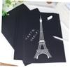 TOYANDONA 100pcs Black Thickened Kraft Paper for Projects Smooth Drawing and Painting Paper for Scrapbooking and Boys and Girls Artwork view 3