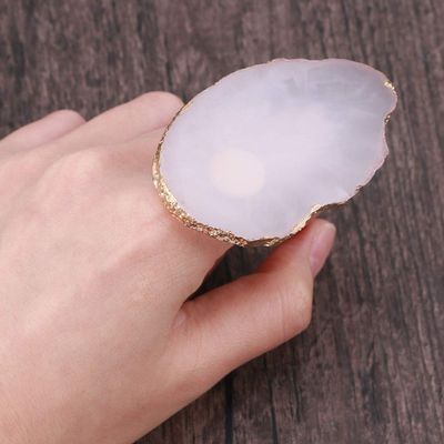 Beaupretty Nail Art Palette Ring Mini Nail Art Ring Paint Tray Palette for Fingers
