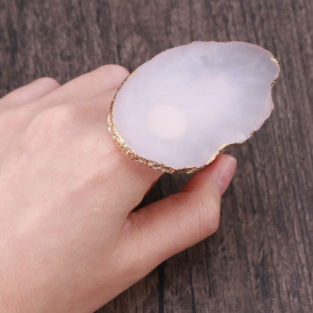 Beaupretty Nail Art Palette Ring Mini Nail Art Ring Paint Tray Palette for Fingers