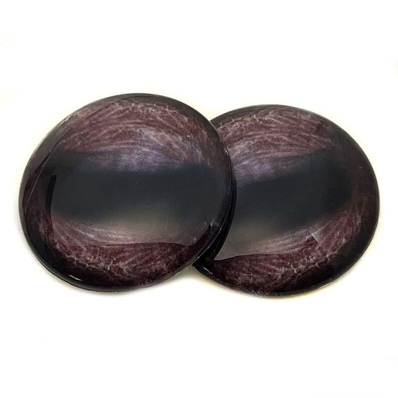 Bison Buffalo Realistic Glass Eye Cabochons for Pendant Making Wire Wrapped Jewelry Faux Craft Taxidermy or Sculptures (25mm)