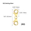 Double Lobster Clasp Gold Plated Sterling Silver Double Claw Connector Bracelet Extension Clasp for Jewelry Making2pcs view 3