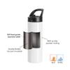 PYD Life 4 Pack Sublimation Tumblers Blanks Cups White 20 OZ Skinny Straight Sports Water Bottles Mugs with Portable Sippy Up Lid with Straw,for Tumbler Heat Press view 3