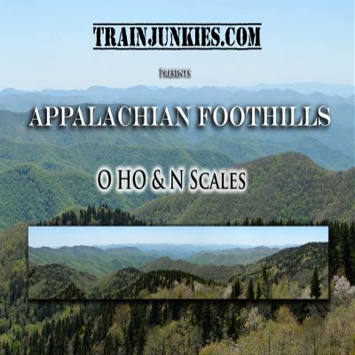 Appalachian Foothills Model Railroad Backdrop (HO Scale)