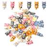 Honbay 60PCS Resin Cat Slime Charms Cartoon Animal Flatbacks Buttons Crafts Embellishment for DIY Hair Clips Phonecase Jewelry Making (6 Color) view 1
