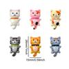 Honbay 60PCS Resin Cat Slime Charms Cartoon Animal Flatbacks Buttons Crafts Embellishment for DIY Hair Clips Phonecase Jewelry Making (6 Color) view 2