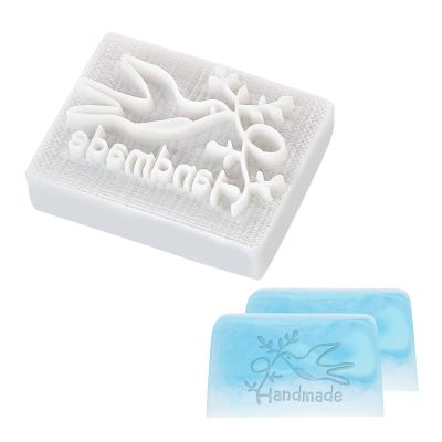 CRASPIRE Soap Stamp Handmade Bird Soap Stamp White Resin Soap Embossing Stamp for Clay Biscuits Gummies Arts Crafts Making Projects DIY Gift