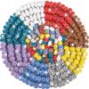 200 Piece European Large Hole Beads - Mixcolor Lampwork Rhinestone Craft Beads for DIY Charms Bracelet Jewelry Making view 1