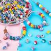 200 Piece European Large Hole Beads - Mixcolor Lampwork Rhinestone Craft Beads for DIY Charms Bracelet Jewelry Making view 4