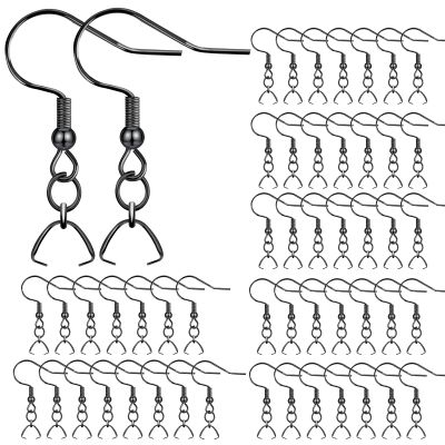 Earring Hooks 50PCS/25Pairs, Stainless Steel Ear Wires Fish Hooks, Hypo-allergenic Jewelry Findings Parts for DIY Jewelry Making