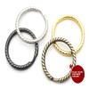 CRAFTMEMORE 20pcs Key Rings Keychain Rings Metal Spiral Patterned Split Rings for Car Keys Attachment DIY Leathercraft PTK2 (29 mm, Silver) view 4