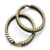 CRAFTMEMORE 20pcs Key Rings Keychain Rings Metal Spiral Patterned Split Rings for Car Keys Attachment DIY Leathercraft PTK2 (25 mm, Antique Brass) view 1
