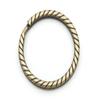 CRAFTMEMORE 20pcs Key Rings Keychain Rings Metal Spiral Patterned Split Rings for Car Keys Attachment DIY Leathercraft PTK2 (25 mm, Antique Brass) view 2
