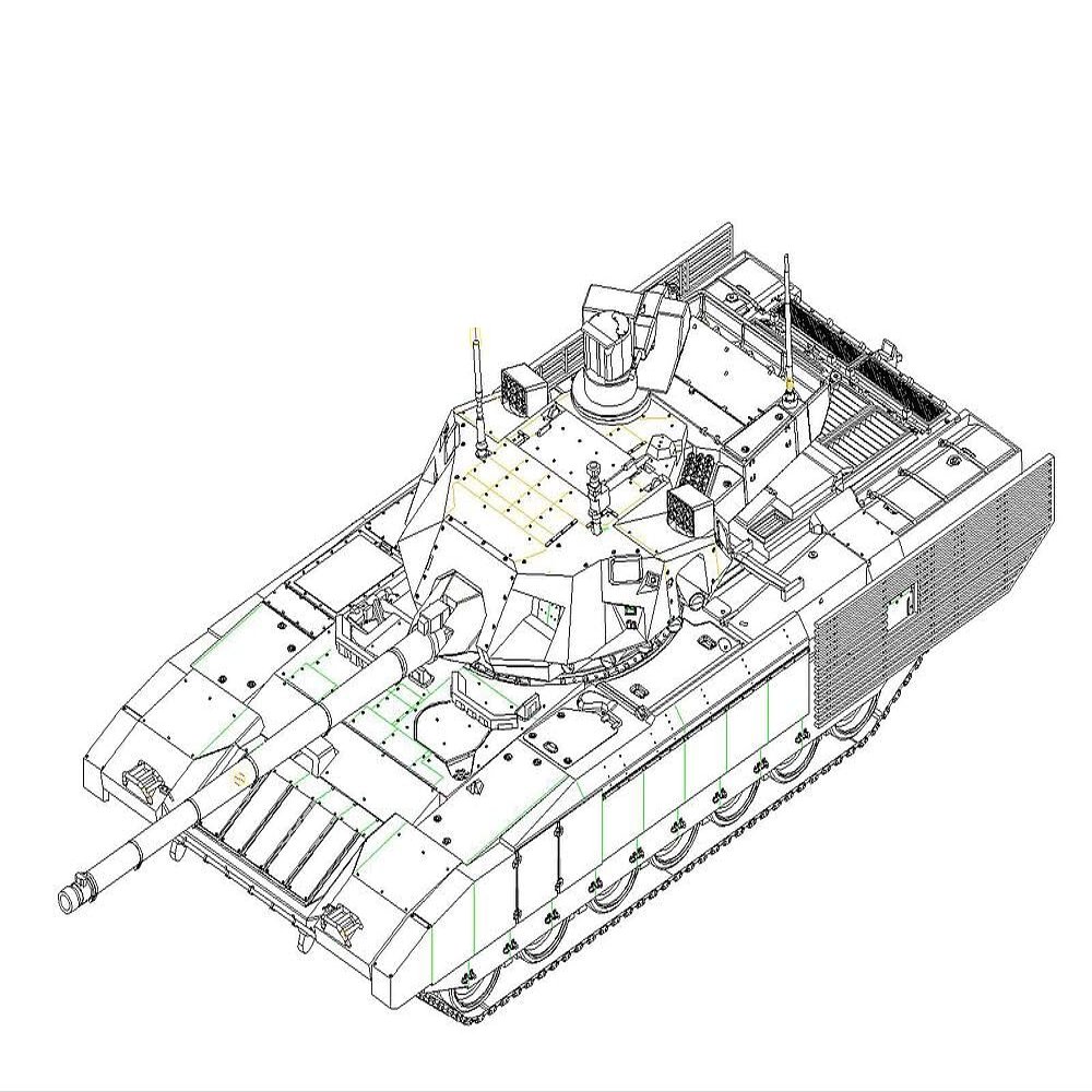 Trumpeter 07181 Russian T-14 Armata MBT - Scale 1/72 - Plastic Mounting Box