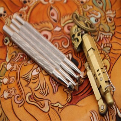 Leather Stamping Tool Beveling Undercut Beveler Stamps 304 Stainless Steel Carving DIY LeatherCrafts Tools (S, 1pc)