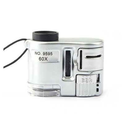 Lab Microscope Slides Handheld Mini Pocket Microscope Magnifier LED Illuminated Jewelry Loupe Microscope Parts