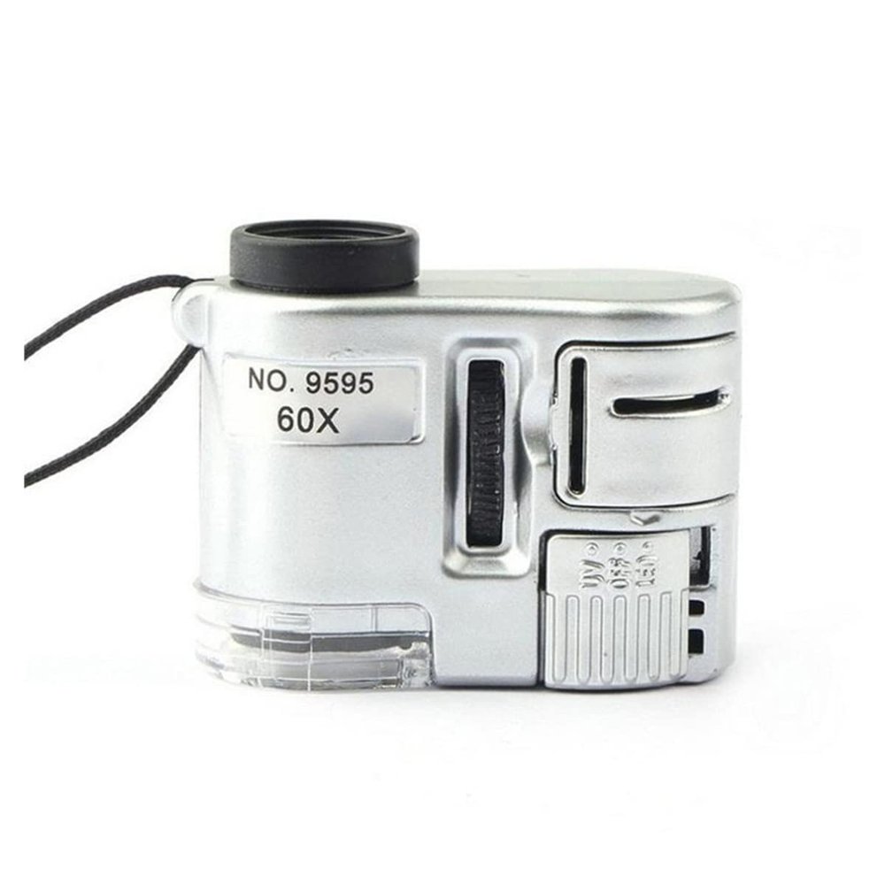 Lab Microscope Slides Handheld Mini Pocket Microscope Magnifier LED Illuminated Jewelry Loupe Microscope Parts