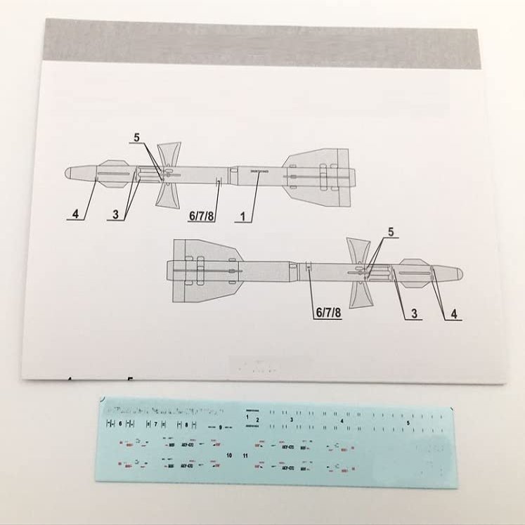 Foxbot 72-043 1/72 Stencils Soviet Missile R-27ER/ET (AA-10 Alamo)&AKU-470 (V1)