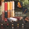 BUTUZE Leather Working Tools, Practical Leather Craft Kit with Waxed Thread Groover Awl Stitching Punch Hole for Leathercraft Beginner or Adults Gifts view 3