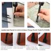 BUTUZE Leather Working Tools, Practical Leather Craft Kit with Waxed Thread Groover Awl Stitching Punch Hole for Leathercraft Beginner or Adults Gifts view 4