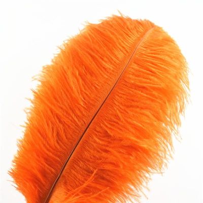 Zamihalaa - 50Pcs Orange Ostrich Feathers for Crafts 15-70cm Feathers Ostrich Plumes Feathers for Jewelry Making Wedding Feathers Decoration