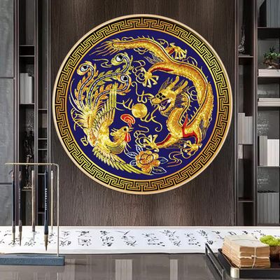 Instarry 5D DIY Diamond Painting Kits for Adults Large Size Full Drill Chinese Dragon Mosaic Rhinestones Embroidery Living Room Kitchen Decorations Wall Art Set 27.6x27.6 inch