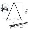 Somime 14" High Tabletop Instant Display Easel - Black Steel Small Tripod Easel Stand with Adjustable Holders for Pictures, Paintings, Posters and Store Signs(6 Pack) view 2