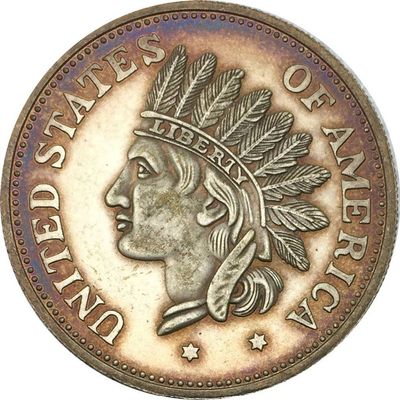 Rare 1851 American US United States Indian Head Dollar Restrike Replica Silver Color Coin. Discover Now!