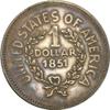 Rare 1851 American US United States Indian Head Dollar Restrike Replica Silver Color Coin. Discover Now! view 2