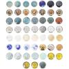 Home Decor Glass Pebbles 1 Bag Ceramics Tiles Round Pieces Cobblestone Tiles for Craft DIY Plates Flowerpots Vases Cups Making Supplies Black Decor view 1