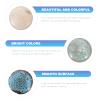 Home Decor Glass Pebbles 1 Bag Ceramics Tiles Round Pieces Cobblestone Tiles for Craft DIY Plates Flowerpots Vases Cups Making Supplies Black Decor view 3