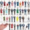 Juexica 80 Pcs 1: 50 Scale Mini People Figurines 1.38 Inche Model Trains Architectural People Figures Tiny Plastic Miniature Figurines Dollhouse Sitting Standing Model for Miniature Scenes view 1