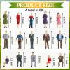 Juexica 80 Pcs 1: 50 Scale Mini People Figurines 1.38 Inche Model Trains Architectural People Figures Tiny Plastic Miniature Figurines Dollhouse Sitting Standing Model for Miniature Scenes view 3