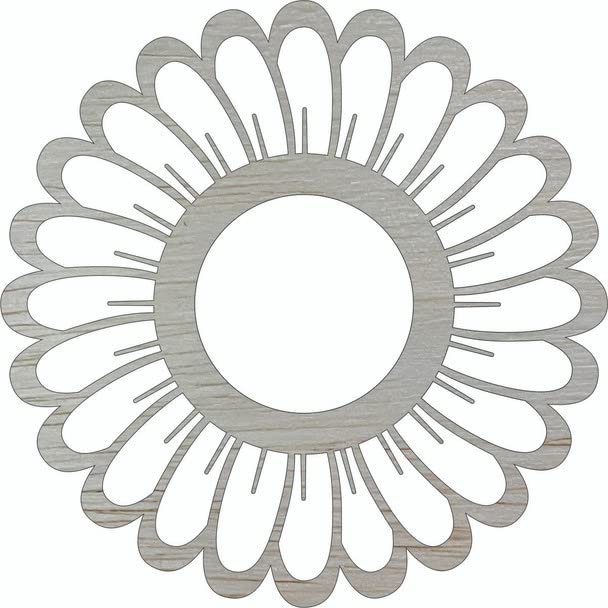 Wooden Sunflower with 22" Cutouts, Unfinished Wood Blank