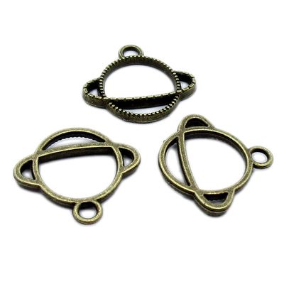 40 PCS Antique Bronze Plated Jewelry Making Charms Findings Bulk Wholesale GG9P5N Star Planet Cabochon Frame