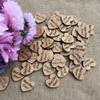 100 Pcs Heart Shaped Embellishments Letters Wooden Heart Confetti Wood for DIY Crafts Wedding Decor view 2