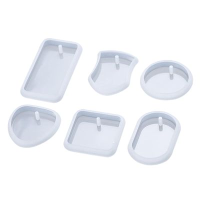 MAGICLULU Epoxy for Necklace Keychain 6pcs Silicone Keychain White Easy to Clean Store for DIY Projects