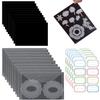 40Pcs Rubber Magnetic Sheets 0.3mm Thickness with Clear Stamp Die Storage Pockets 48 Label StickerResealable Plastic Storage Pocket Large Envelope Case Cutting Dies Stencil Organizer forCard Making view 1