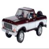 1978 Bronco 1:24 Diecast Model Car SUV SUT Truck Motormax 79372 (Burgundy with White) view 2
