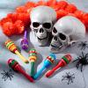 Civaner 12 Pcs Mini Fiesta Maracas for Adults Cinco De Mayo Maracas Mexican Decorations 6 Designs for Mexican Props, 4.92 x 1.38 Inch view 4