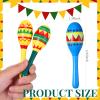 Civaner 24 Pcs Mini Fiesta Maracas for Kids Adults Cinco De Mayo Maracas Mexican Decorations 6 Designs for Mexican Props, 4.92 x 1.38 Inch view 2