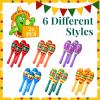 Civaner 24 Pcs Mini Fiesta Maracas for Kids Adults Cinco De Mayo Maracas Mexican Decorations 6 Designs for Mexican Props, 4.92 x 1.38 Inch view 3