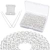 Cherry Tree Collection | 100PCS 8mm Clear Quartz Gemstone Round Beads for Jewelry Making | Includes Storage Box, Elastic String, and Needles view 1
