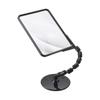 MANFER Rectangular Page Magnifier with Stand and Flexible Neck, 1.8X Magnification Hands Free Magnifying Glass Desktop, Perfect for Reading,Hobbies,Task Crafts or Workbench view 1