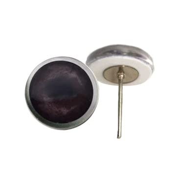 Dark Brown Raccoon Glass Eye Cabochons On Wire Pin Posts Glass Eye for Faux Craft Taxidermy Needle Felting Sculpture Making Supplies and Other Crafting (8mm)